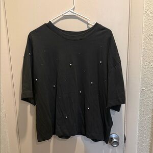 Old Navy Black Pearl Embellished Tee